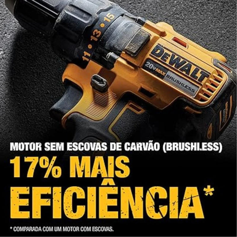 PARAFUSADEIRA 20V DCD7781D2BR MAX C/ 2 BATERIAS 2AH + CARREGADOR E MALETA 220V