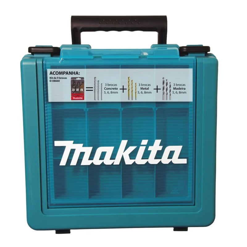 FURADEIRA DE IMPACTO HP1640KX1 760W C/ MALETA E KIT BROCA 1/2 MAKITA 220V