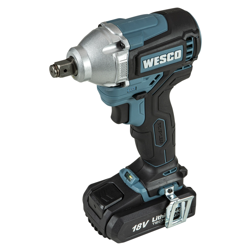 CHAVE DE IMPACTO 18V WS2382K2 BRUSHLESS 2BAT C/MALETA WESCO 220V